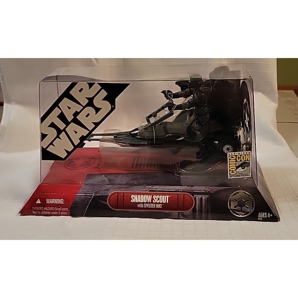 SDCC 2007 30th Star Wars Shadow Scout With Speeder Bike Figure NEW - Picture 3 of 5